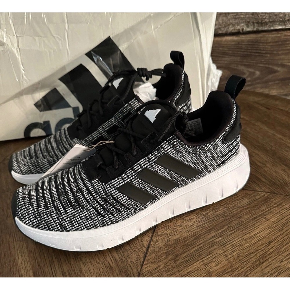 Adidas Swift Run 23 Mens Shoes Core Black White Running Sneakers IF1616 Size 9.5